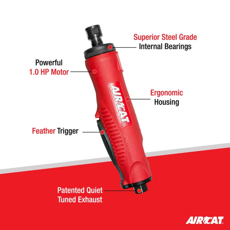 AirCat أدوات هوائية AIRCAT 6260 1.0 حصان طاحونة مستقيمة مركبة 22,000 دورة في الدقيقة - Image 2